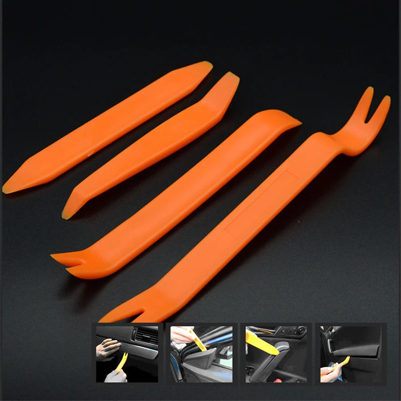4pcs Car Trim Removal Dashboard Pry Radio body Upholstery Interior Remover Tool Kit Fasteners
4pcs Car Trim Removal Dashboard Pry Radio body Upholstery Interior Remover Tool Kit Fasteners