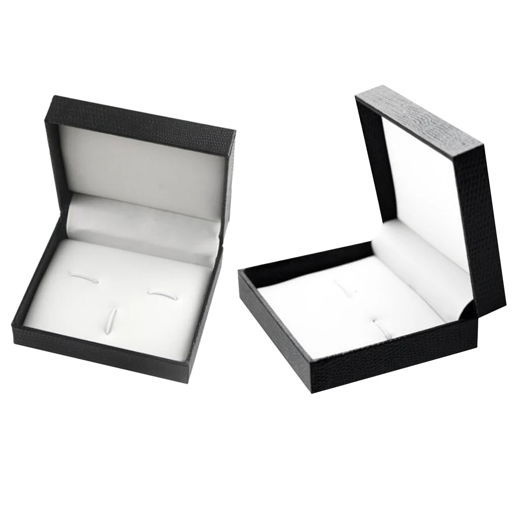 2 pcs PU Leather Interior Classic Snakeskin Texture Cufflinks Tie Clip Box Jewelry Packaging 2 pcs PU Leather Interior Classic Snakeskin Texture Cufflinks Tie Clip Box Jewelry Packaging