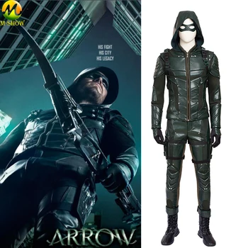 Green Arrow Season 5 Oliver Queen Cosplay Costume for Man Pu Leather Hoodie Jacket Halloween Party Oliver Queen Costume Full Set
Green Arrow Season 5 Oliver Queen Cosplay Costume for Man Pu Leather Hoodie Jacket Halloween Party Oliver Queen Costume Full Set