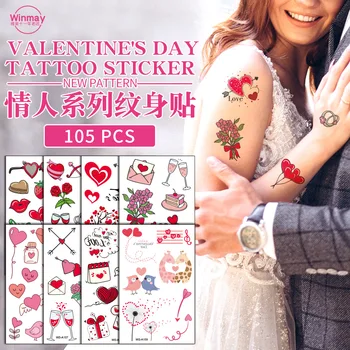 Valentine's Day temporary tattoo sticker for lover couple anniversary wedding heart proposal fake tattoo tatoo tatto tato henna
Valentine's Day temporary tattoo sticker for lover couple anniversary wedding heart proposal fake tattoo tatoo tatto tato henna