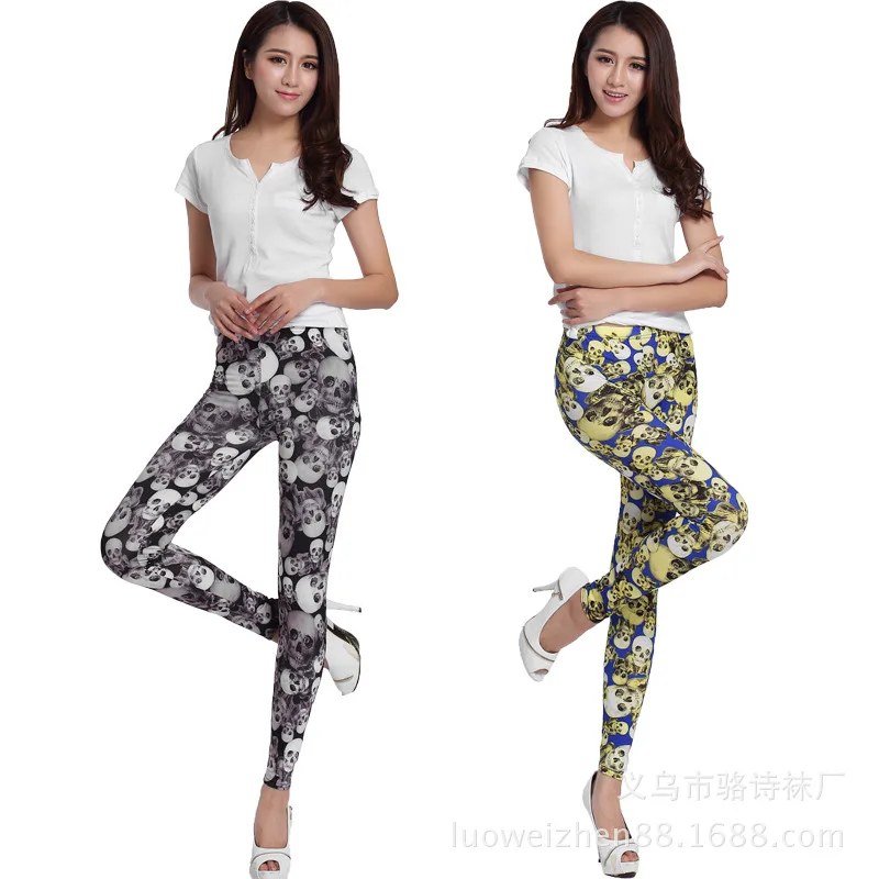 2020 Season New Style Europe And America Cool Printed Skull Capri Pants Women's Slimming Slim Fit Skull Necklace Leggings
2020 Season New Style Europe And America Cool Printed Skull Capri Pants Women's Slimming Slim Fit Skull Necklace Leggings