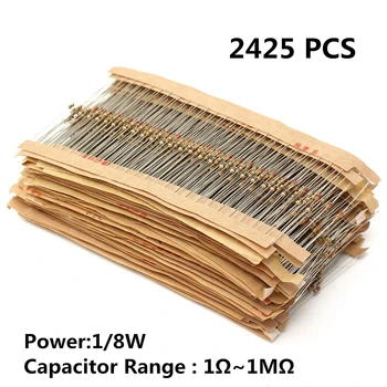 Total 2425pcs 1/8W 5% 0.125W Metal Film Resistor Assorted Kit 97 Values 1 Ohm ~1M Ohm 125pcs Each value
Total 2425pcs 1/8W 5% 0.125W Metal Film Resistor Assorted Kit 97 Values 1 Ohm ~1M Ohm 125pcs Each value