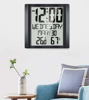 Multifunctional Alarm Clock Digital Large Screen Display Electronic Clock with Temperature and Humidity Meter
Multifunctional Alarm Clock Digital Large Screen Display Electronic Clock with Temperature and Humidity Meter