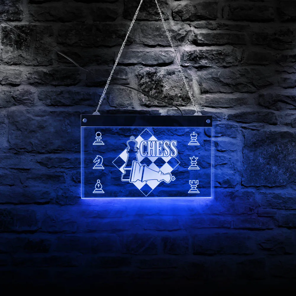 Personalized Sign Chess Plaque Electric Display Sign Chess Pieces Board Game LED Lighting Decor Hanging Board Chess Master Gift
Personalized Sign Chess Plaque Electric Display Sign Chess Pieces Board Game LED Lighting Decor Hanging Board Chess Master Gift