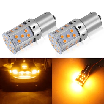 2 pcs LED Canbus P21W BA15S PY21W BAU15S 3030 35 SMD 1156 turn signal for car 12V DC without hyperflash amber red
2 pcs LED Canbus P21W BA15S PY21W BAU15S 3030 35 SMD 1156 turn signal for car 12V DC without hyperflash amber red