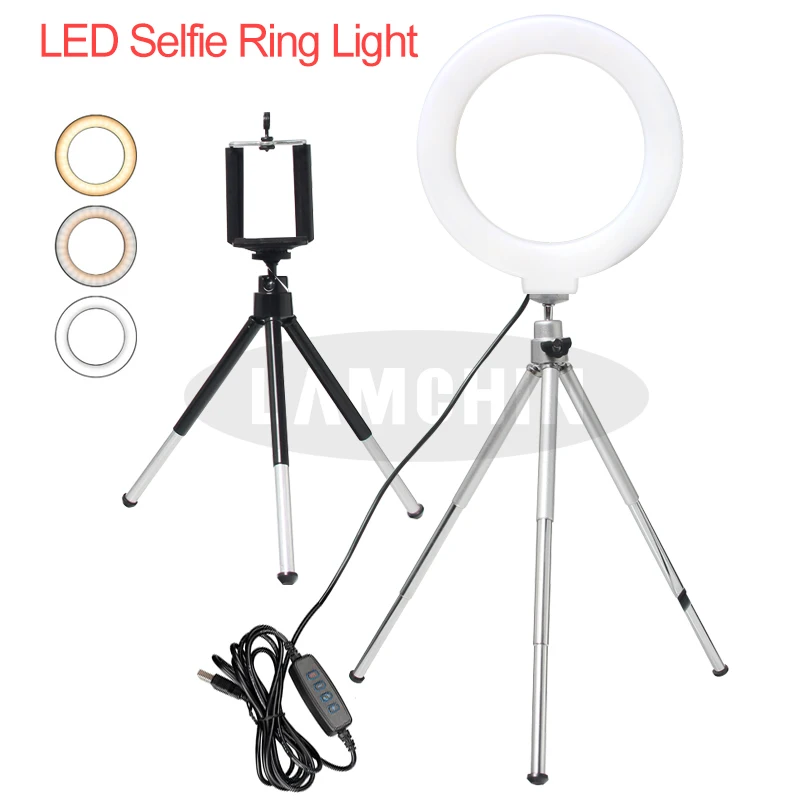 Desktop Selfie Phone Holder with 6inch USB Photography Dimmable LED Selfie Ring Light for Makeup Youtube Video Live Tripod Stand
Desktop Selfie Phone Holder with 6inch USB Photography Dimmable LED Selfie Ring Light for Makeup Youtube Video Live Tripod Stand