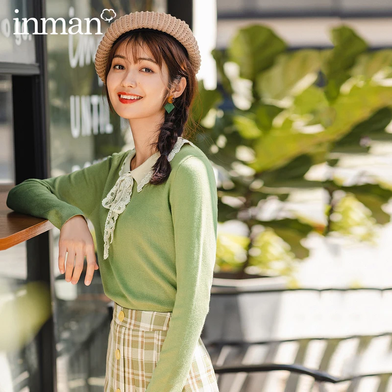 INMAN 2020 Spring New Arrival Turn Down Collar Women Loose Style Patchwork Design Women Contrast Color Pullover Sweater 
INMAN 2020 Spring New Arrival Turn Down Collar Women Loose Style Patchwork Design Women Contrast Color Pullover Sweater