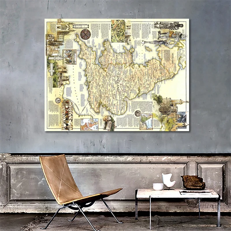 A1 Size HD Printed Unframed Vintage Map of Medieval England in 1979 Edition For Living Room Wall Decor
A1 Size HD Printed Unframed Vintage Map of Medieval England in 1979 Edition For Living Room Wall Decor