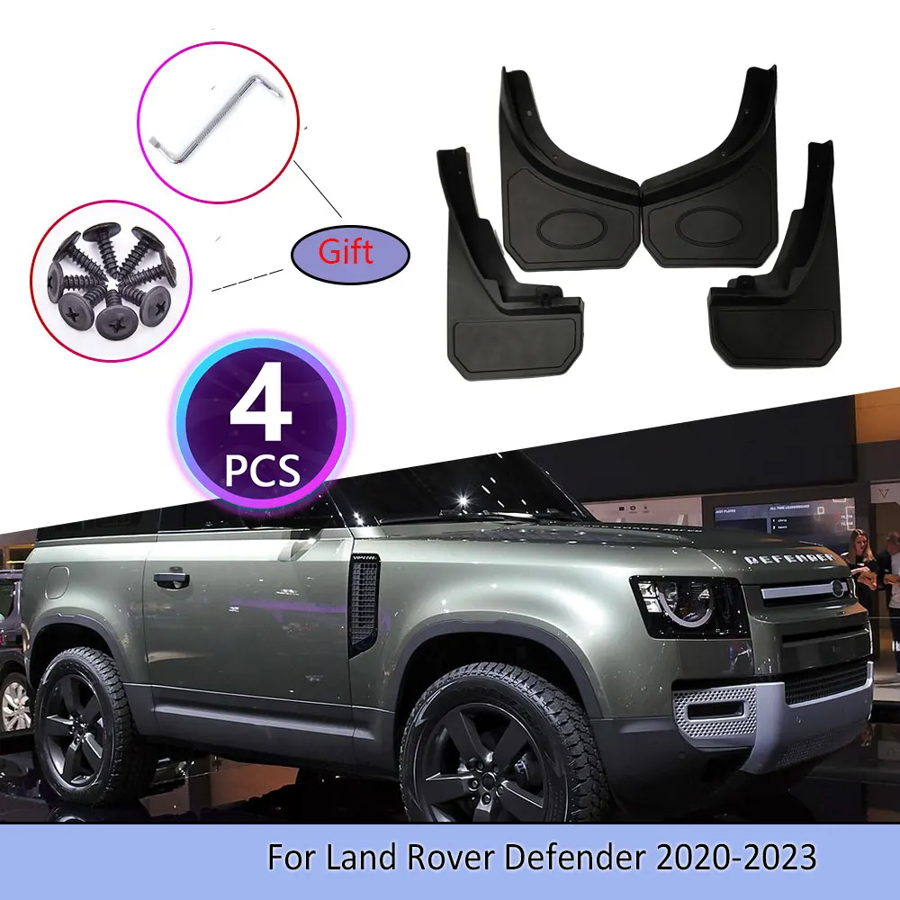 

4PCS Car Mudguards For Land Rover Defender 2020~2023 A Wrench to Screw Cladding Splash Mud Flaps Mudflap Wheel Flap Accessories