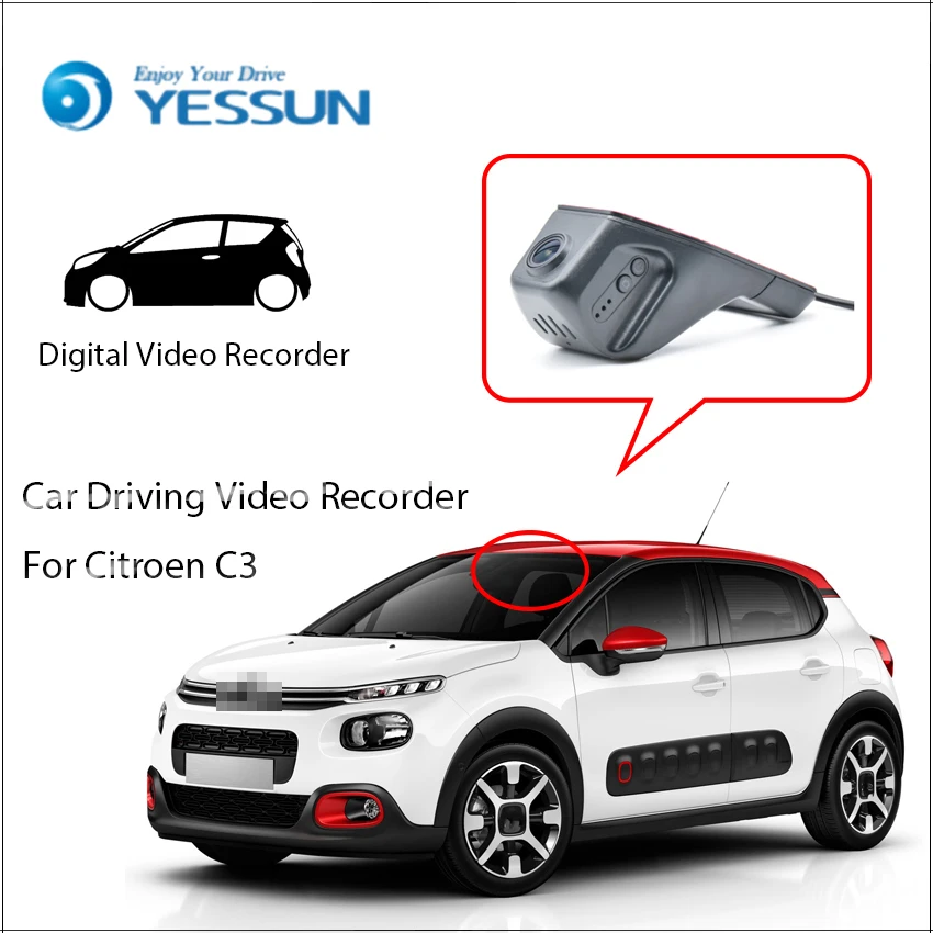 YESSUN For Citroen C3 Car Front Dash Camera CAM / DVR Driving Video Recorder - For iPhone Android APP Control Function
YESSUN For Citroen C3 Car Front Dash Camera CAM / DVR Driving Video Recorder - For iPhone Android APP Control Function
