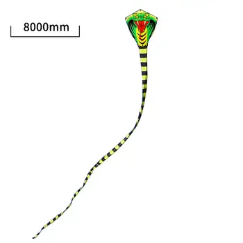 

8m/26.25ft 8m/26.25ft 15m/49.21ft Cartoon Mamba Snake Kites FRP Rod Flying Sports Beach Kitesurf Children Gift Family Outdoor