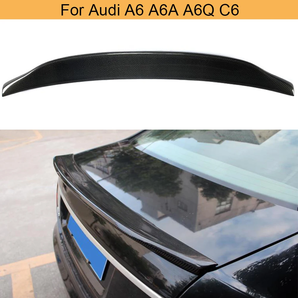 

Car Rear Trunk Spoiler Wing For Audi A6 A6A A6Q C6 2005 - 2011 Carbon Fiber Car Rear Tail Trunk Boot Lip Wing Spoiler