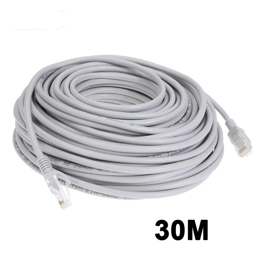

30M 98ft Cat5 Ethernet Network Cable RJ45 Patch Outdoor Waterproof LAN Cable Wires For CCTV POE IP Camera System