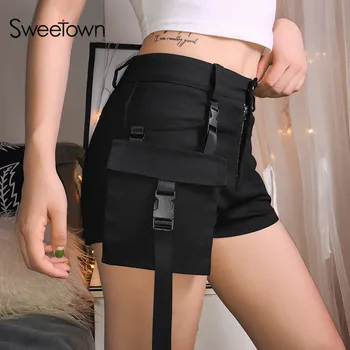 New Sexy Black Solid Cargo Shorts Women Detachable Pockets With Buckle Summer Shorts High Waist Short Feminino Streetwear
New Sexy Black Solid Cargo Shorts Women Detachable Pockets With Buckle Summer Shorts High Waist Short Feminino Streetwear