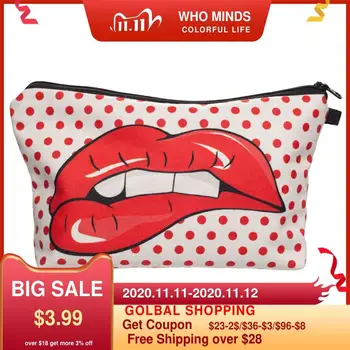 Pink Dot Lips Women Cosmetic Bag Zipper Neceser Portable Makeup Bag Organizer Case 3D Prints Bolsa feminina Travel Toiletry Bag
Pink Dot Lips Women Cosmetic Bag Zipper Neceser Portable Makeup Bag Organizer Case 3D Prints Bolsa feminina Travel Toiletry Bag