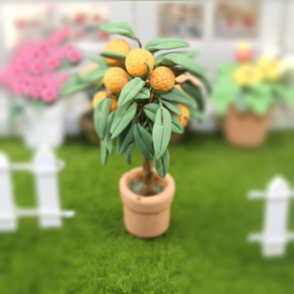 1:12 Dollhouse Miniature Simulation Plant in Pot Garden Outdoor Flowerpot Plant (Tangerine Tree) 1:12 Dollhouse Miniature Simulation Plant in Pot Garden Outdoor Flowerpot Plant (Tangerine Tree)
