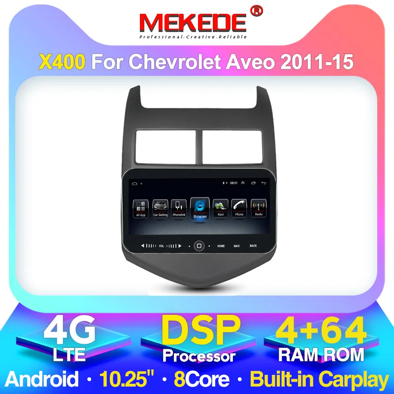 MEKEDE HD 10 25 дюймов 4G LTE Android для Chevrolet Aveo 2 2011 2015 мультимедийный стерео автомобильный