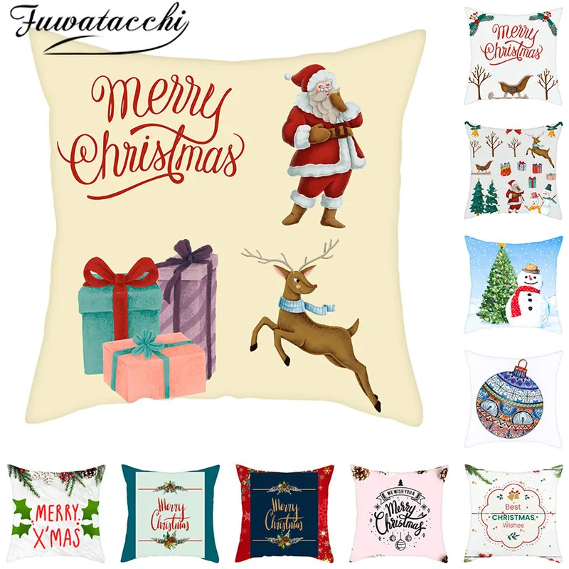 Fuwatacchi Christmas Syle Cushion Cover Snowman Santa Claus Bell Pillows Case Home Sofa Car Decorative Pillows Cover 45*45cm
Fuwatacchi Christmas Syle Cushion Cover Snowman Santa Claus Bell Pillows Case Home Sofa Car Decorative Pillows Cover 45*45cm