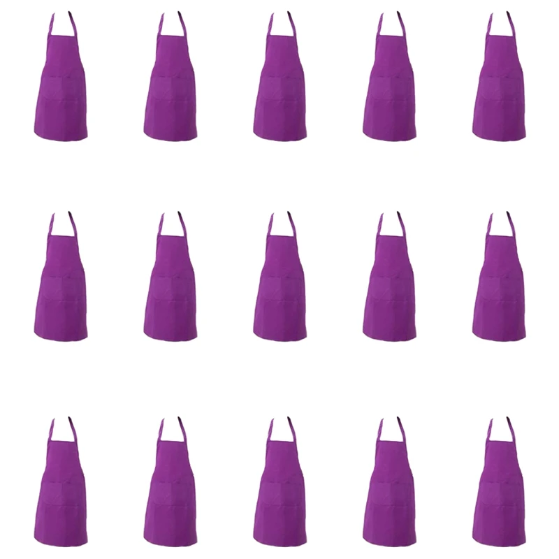Purple Color Plain Bib Aprons Bulk for Women Men Adult-Unisex Aprons with 2 Front Pockets,Size24 X28 Kitchen Cooking Server Pain
Purple Color Plain Bib Aprons Bulk for Women Men Adult-Unisex Aprons with 2 Front Pockets,Size24 X28 Kitchen Cooking Server Pain
