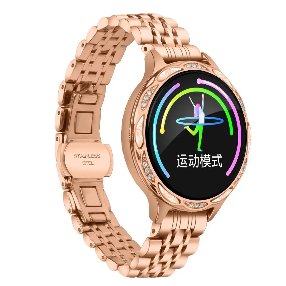 

Bakeey M9 Female Smart Watch Crystal Decoration Physiological Cycle Blood Pressure Monitor IP68 Long Standby Brightness Control