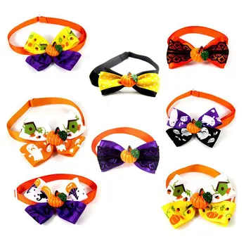8pcs/Pack Adjustable Dog Pumpkin Bow Ties Collar Printed Pattern for Halloween Dog Puppy Cat Neckties Decoration Pet Grooming
8pcs/Pack Adjustable Dog Pumpkin Bow Ties Collar Printed Pattern for Halloween Dog Puppy Cat Neckties Decoration Pet Grooming