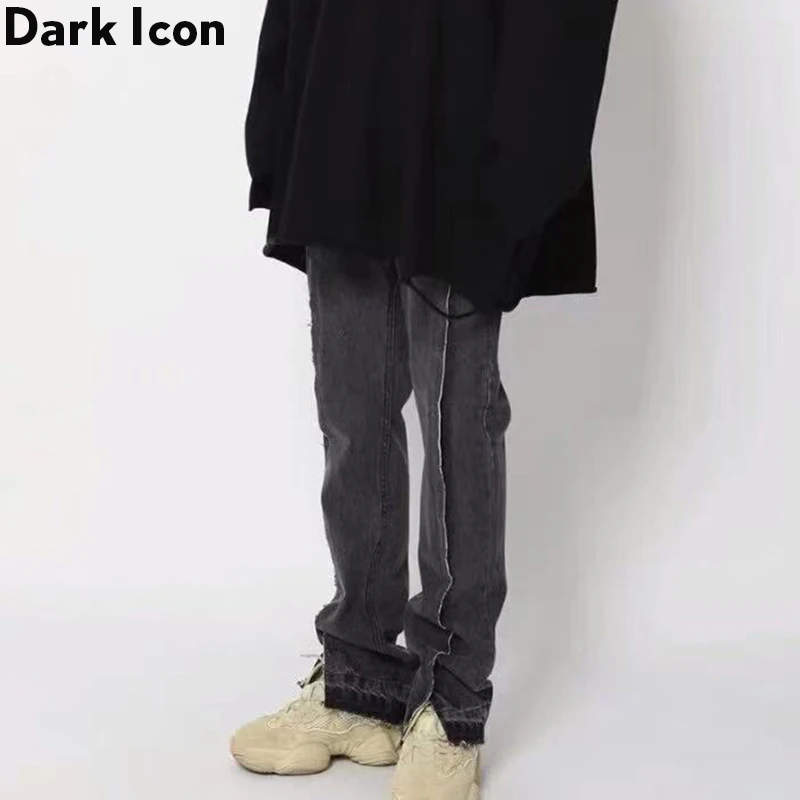 Dark Icon Middle Split High Street Jeans Men Washing Grey Straight Hip Hop Jeans Men's Denim Pants
Dark Icon Middle Split High Street Jeans Men Washing Grey Straight Hip Hop Jeans Men's Denim Pants