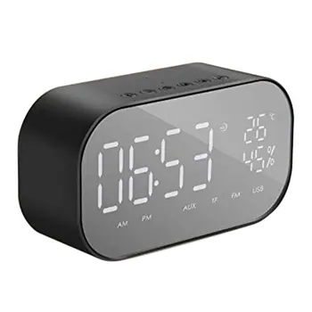 Alarm Clock FM Radio Mini Portable Wireless Speaker Mirror LED Dimmable Display Car Subwoofer Stereo Speaker
Alarm Clock FM Radio Mini Portable Wireless Speaker Mirror LED Dimmable Display Car Subwoofer Stereo Speaker