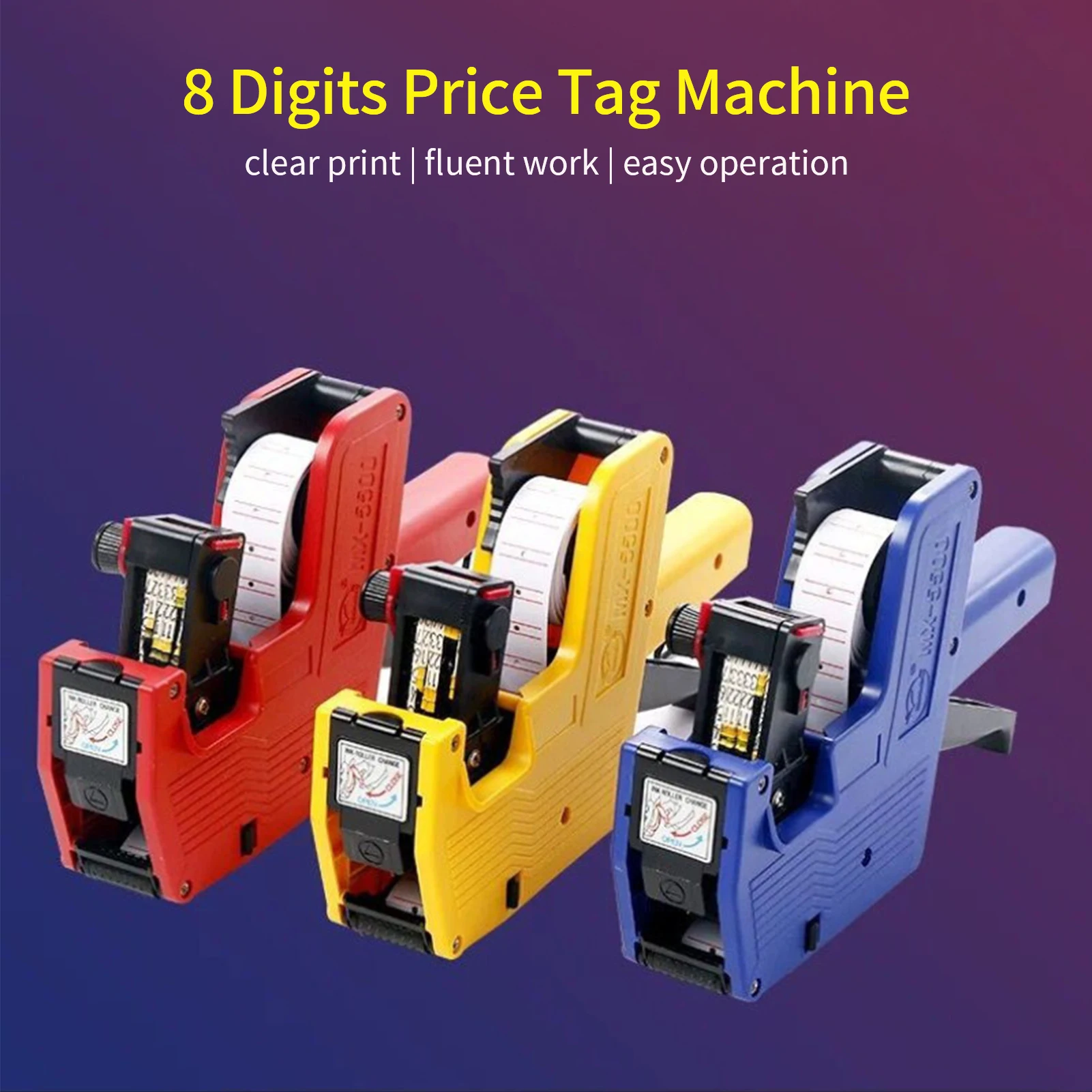 Generic 8 Digits Price Tag Machine Handheld Price Labeller Label Date