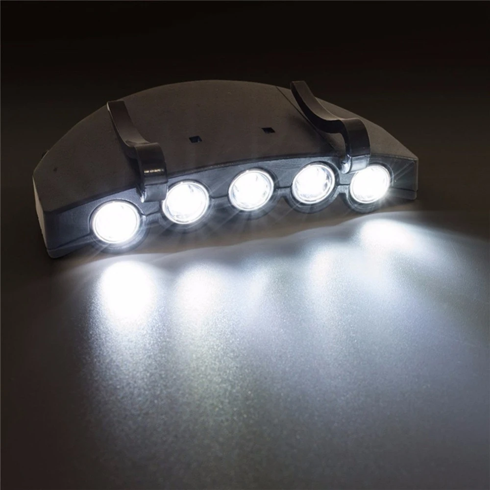 Outdoor LED Headlamps 5 LED Ultra Bright Cap Clip-On Lamp Flash / Steady ON Night Convenient Fishing Light Head Lantern
Outdoor LED Headlamps 5 LED Ultra Bright Cap Clip-On Lamp Flash / Steady ON Night Convenient Fishing Light Head Lantern