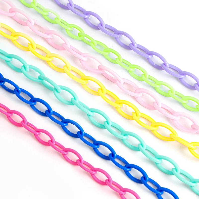 5pcs/Lot 40cm Acrylic Link Chain Keychains For Necklace Bracelet Making Colorful Chain Plastic Chain Links Jewelry Making
5pcs/Lot 40cm Acrylic Link Chain Keychains For Necklace Bracelet Making Colorful Chain Plastic Chain Links Jewelry Making
