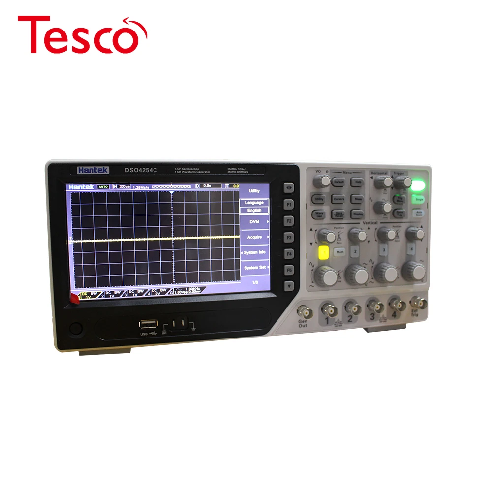 Hantek DSO4254C 4CH 1GS/s sample rate 250MHz bandwidth Digital Storage Oscilloscope Portable Integrated USB Host/Device
Hantek DSO4254C 4CH 1GS/s sample rate 250MHz bandwidth Digital Storage Oscilloscope Portable Integrated USB Host/Device