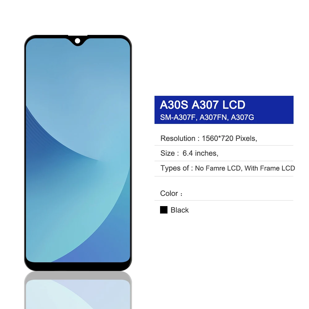 Super Amoled A307 ЖК дисплей для Samsung Galaxy A30S сенсорный экран дигитайзер часть A307F A307FN A307G