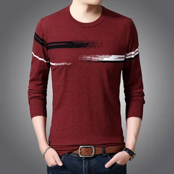 2020 Men's Spring New Model Jacquard round Neck Long-Sleeved Thin Sweater Youth Striped Bottoming Sweater
2020 Men's Spring New Model Jacquard round Neck Long-Sleeved Thin Sweater Youth Striped Bottoming Sweater