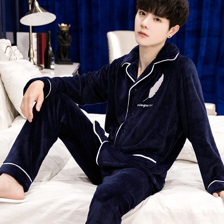 Youth Velvet Autumn & Winter Men Pajamas Thick plus Velvet Coral Flannel Autumn & Winter Winter Simple Code Home Wear 2
Youth Velvet Autumn & Winter Men Pajamas Thick plus Velvet Coral Flannel Autumn & Winter Winter Simple Code Home Wear 2