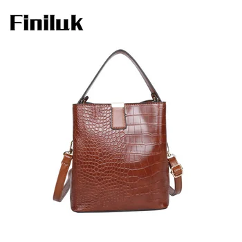 Finiluk Crocodile Pattern Handbag Women Bucket Bag Luxury Korean Style Ladies Shoulder Messenger Bags Fashion BIW396 PM49 
Finiluk Crocodile Pattern Handbag Women Bucket Bag Luxury Korean Style Ladies Shoulder Messenger Bags Fashion BIW396 PM49