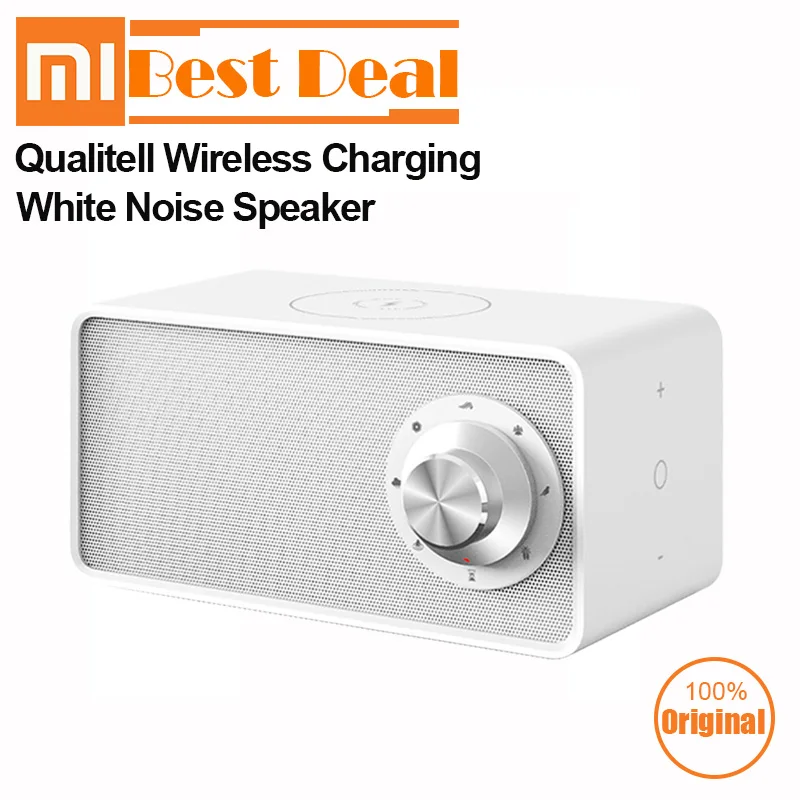 

Xiaomi Mijia Qualitell Wireless Charger White Noise Speaker New BLT5.0 EPP 10W Fast Charging Help Sleep Bluetooth Speaker