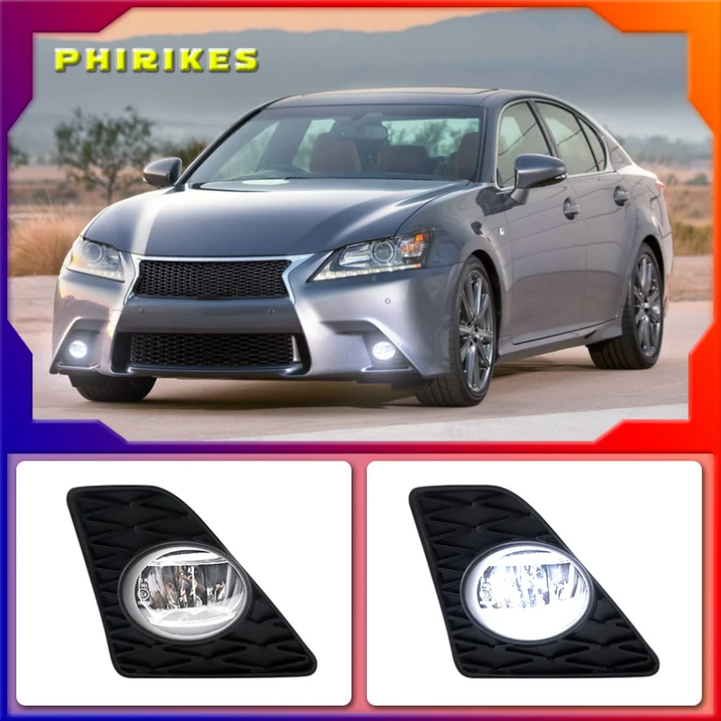 2Pcs Fog Lights Lamps Grilles Led Bumper with Switch Set For Lexus GS350 GS450h F Sport Model 2013-2015
2Pcs Fog Lights Lamps Grilles Led Bumper with Switch Set For Lexus GS350 GS450h F Sport Model 2013-2015