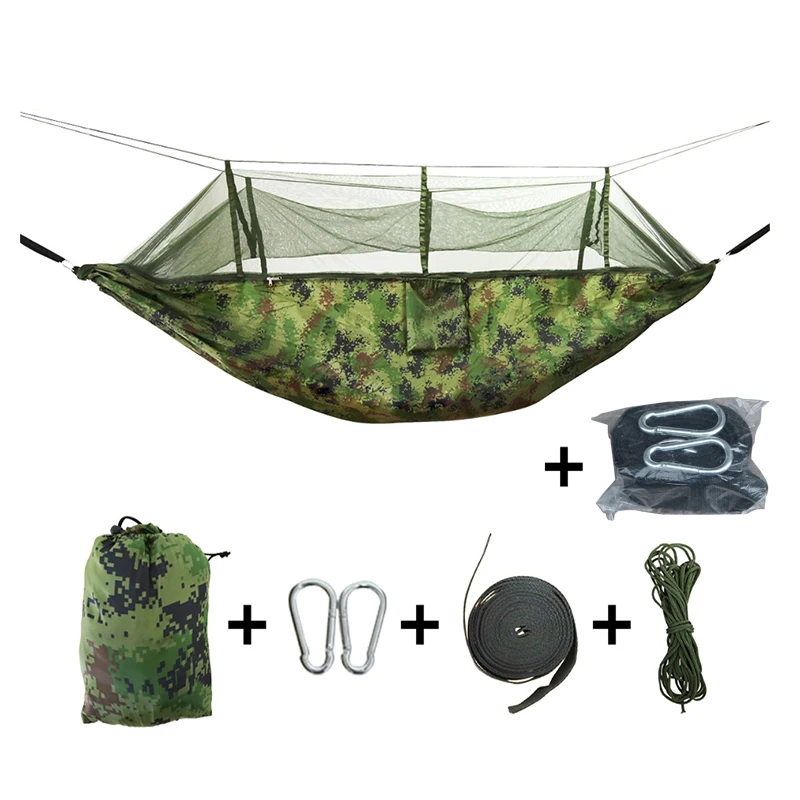 1-2 Person Portable Outdoor Camping Hammock with Mosquito Net High Strength Parachute Fabric Hanging Bed Hunting Sleeping 5
1-2 Person Portable Outdoor Camping Hammock with Mosquito Net High Strength Parachute Fabric Hanging Bed Hunting Sleeping 5