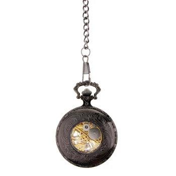 Vintage Steampunk Black Skeleton Mechanical Metal Fob Retro
Vintage Steampunk Black Skeleton Mechanical Metal Fob Retro