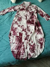 Vestido camisero de manga larga con cuello vuelto para mujer, vestido largo holgado de fiesta blanca para otoño