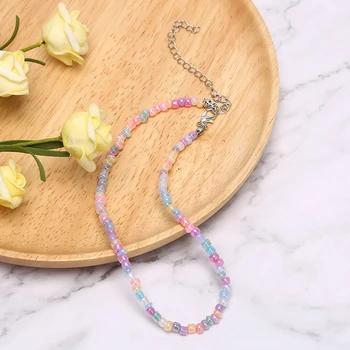 1 pcs Boho Fashion Women Choker Colorful Beads Chain Women Charm Necklace Jewelry Gift Rainbow Beads Choker
1 pcs Boho Fashion Women Choker Colorful Beads Chain Women Charm Necklace Jewelry Gift Rainbow Beads Choker