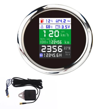 New 6 in 1 Multi-functional Digital Gauge 85mm GPS Speedometer Tachometer Fuel Level Water Temp Oil Pressure 10Bar With Alarm
New 6 in 1 Multi-functional Digital Gauge 85mm GPS Speedometer Tachometer Fuel Level Water Temp Oil Pressure 10Bar With Alarm