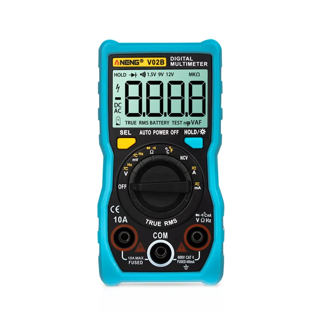 Aneng V02B мультиметр для передачи данных Ncv цифровой ЖК-дисплей Ac/Dc вольтметр Авто