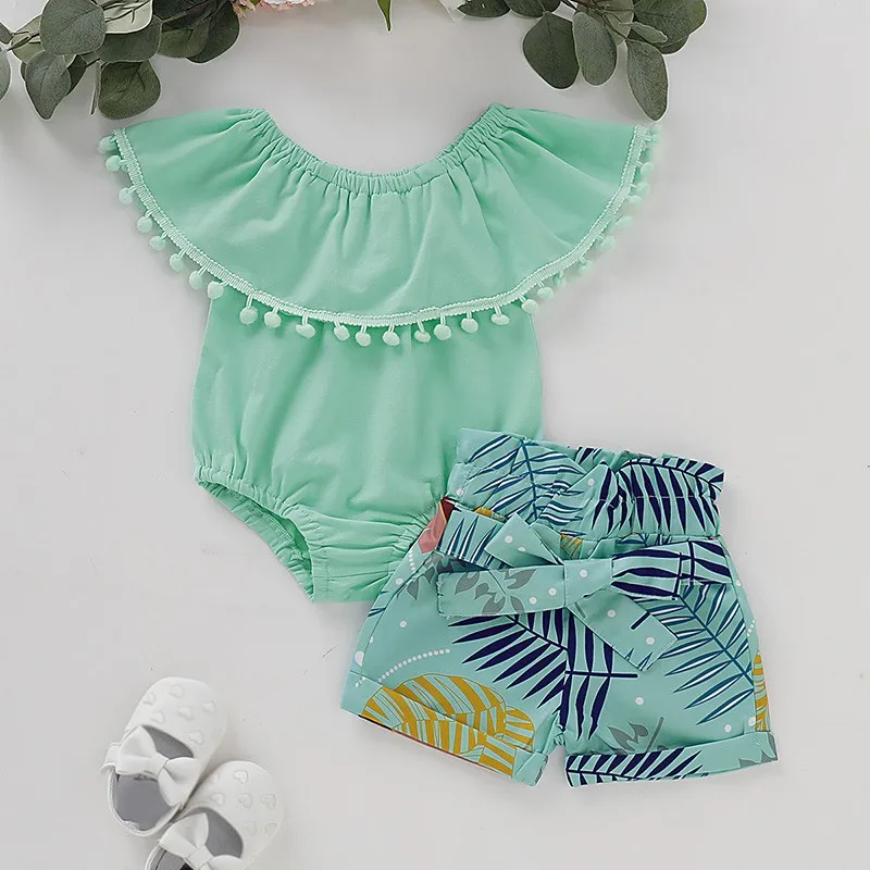 2Pcs/Set Summer Baby Girl Casual Sleeveless Cotton Romper Tops+Floral Shorts Outfits Set
2Pcs/Set Summer Baby Girl Casual Sleeveless Cotton Romper Tops+Floral Shorts Outfits Set