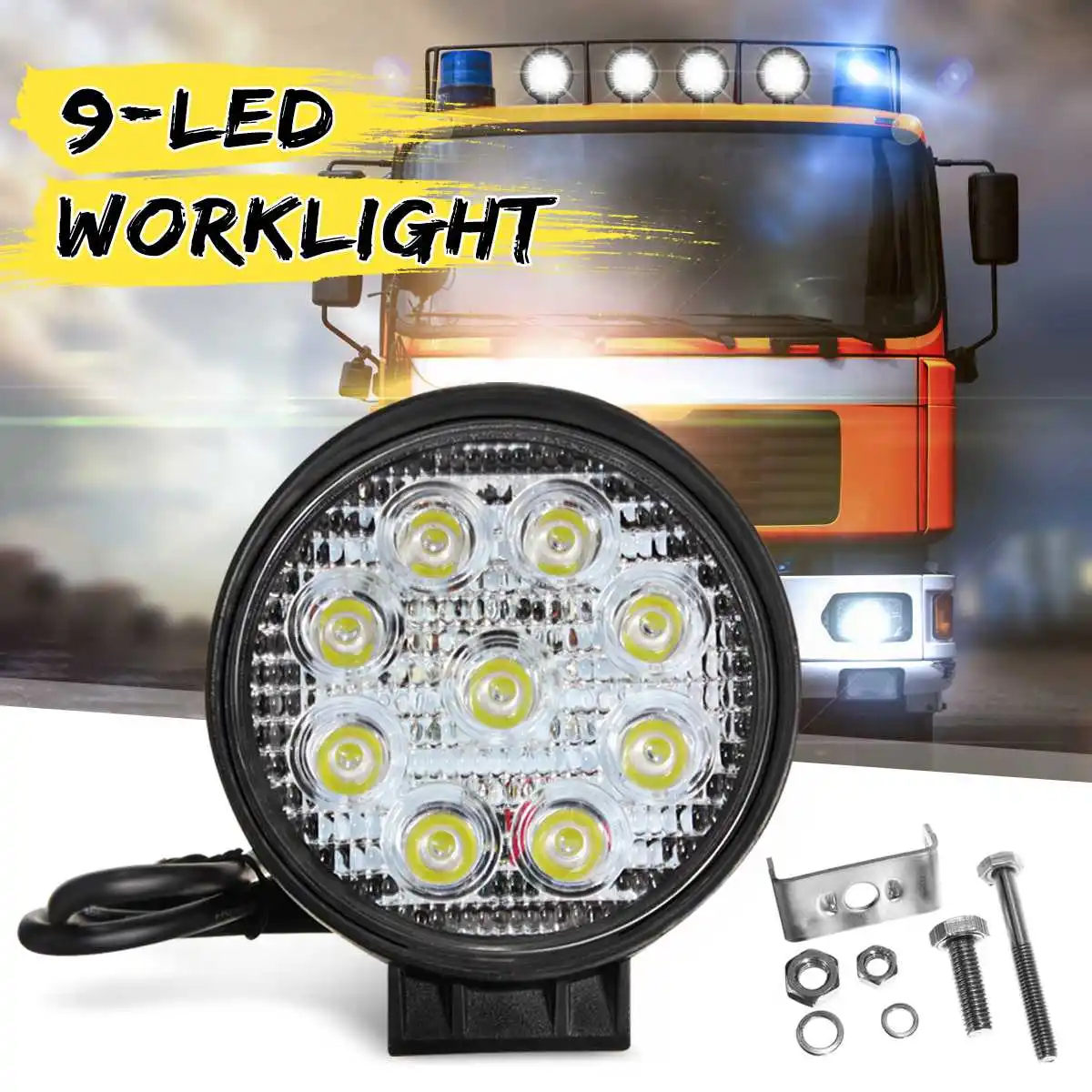 27W 9 LED Work Light Flood Spot Light Bar Offroad Headlight for Car Camp Truck ATV Offroad Boat Tractor Round
27W 9 LED Work Light Flood Spot Light Bar Offroad Headlight for Car Camp Truck ATV Offroad Boat Tractor Round