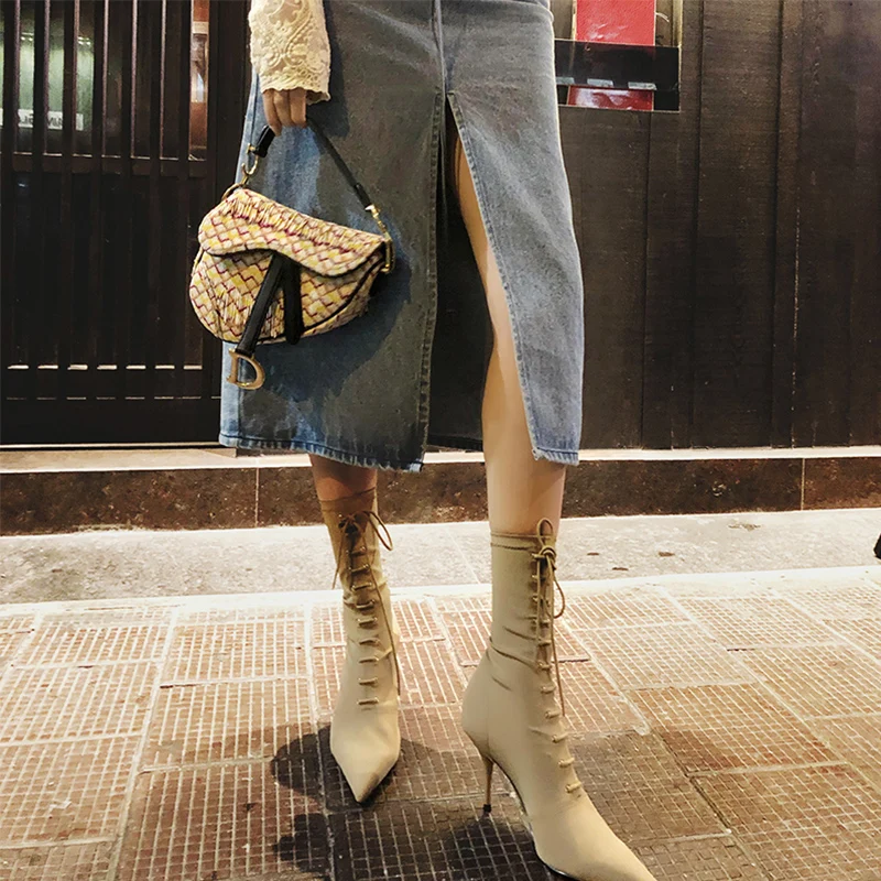 High-heeled short boots women's spring and autumn 2020 new pointed elastic socks with single boots and thin ankle boots
High-heeled short boots women's spring and autumn 2020 new pointed elastic socks with single boots and thin ankle boots