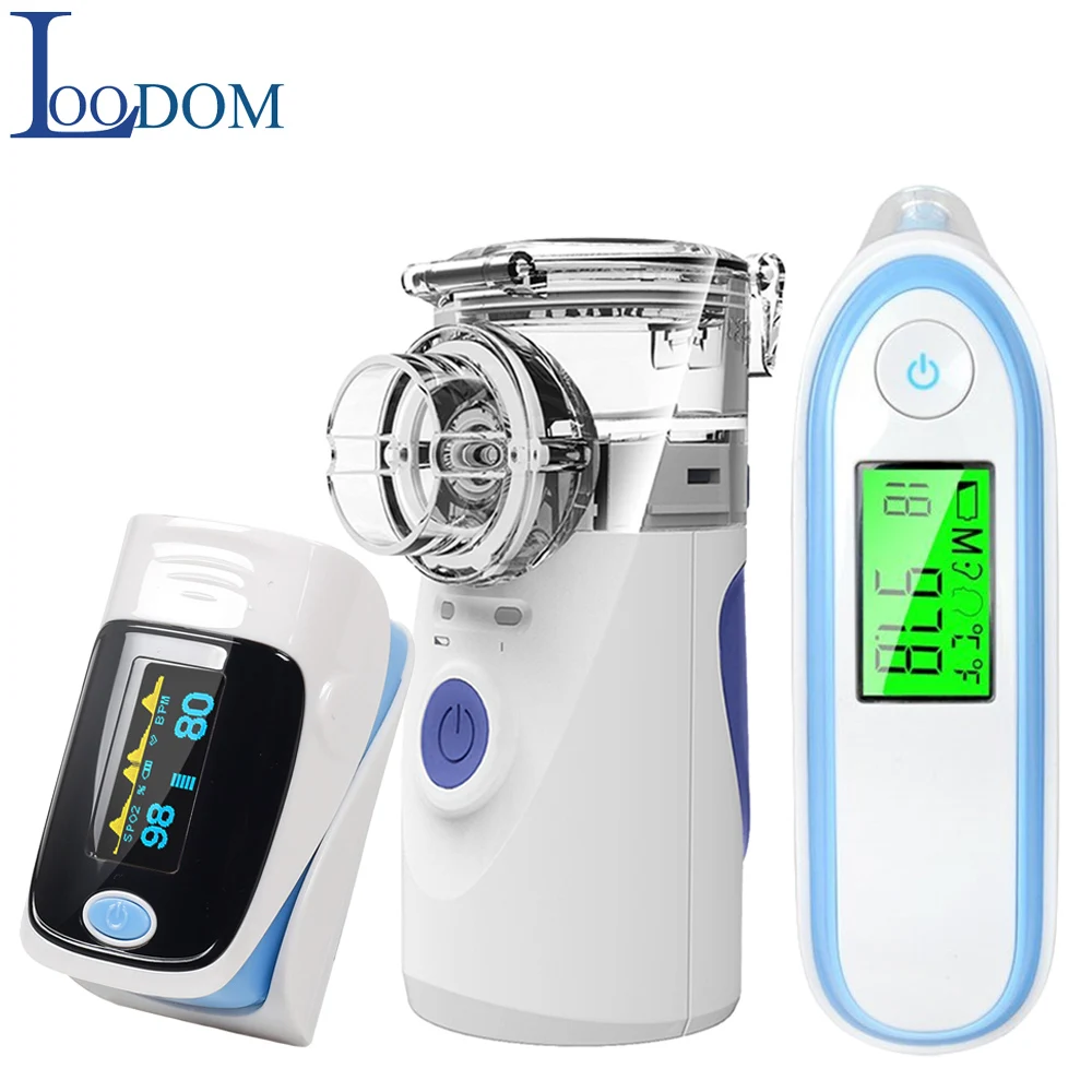 Loodom Mini Handheld Silent Inhale Nebulize Portable Kid Finger Pulse Oximeter OLED Ear Thermometer Digital Baby Infrared
Loodom Mini Handheld Silent Inhale Nebulize Portable Kid Finger Pulse Oximeter OLED Ear Thermometer Digital Baby Infrared