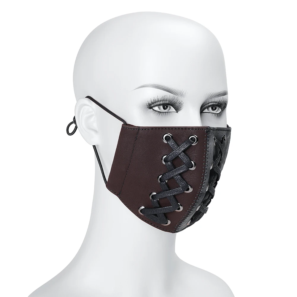 GearDuke Women Punk Rock Rivet Leather Masks Personality Motobike Mask Halloween Party Steampunk Mask GearDuke Women Punk Rock Rivet Leather Masks Personality Motobike Mask Halloween Party Steampunk Mask
