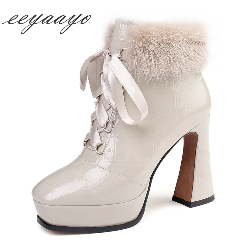 2019 New Genuine Leather Winter Women Ankle Boots High Heel Zipper Buckle Solid Marten Hair Sexy Ladies Women Platform Shoes
2019 New Genuine Leather Winter Women Ankle Boots High Heel Zipper Buckle Solid Marten Hair Sexy Ladies Women Platform Shoes