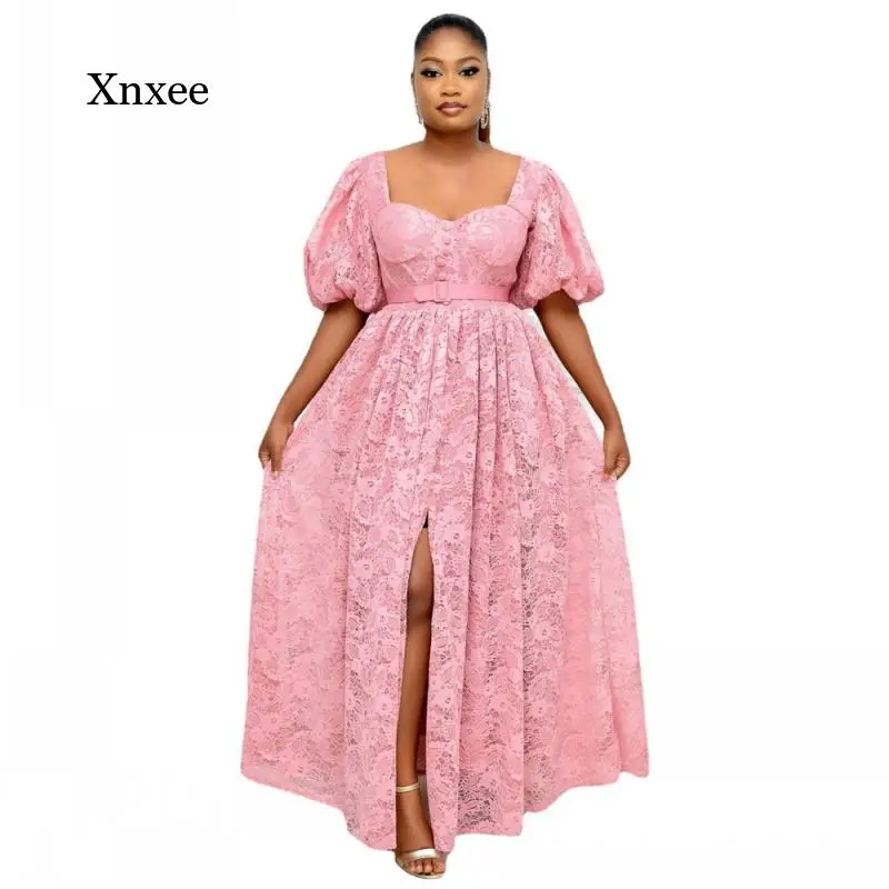 Hollow Out Lace Long Dress for Women Pink Long Maxi Dresses Summer Puff Sleeve African Clothes Sexy Robe Africaine Femme Outfits
Hollow Out Lace Long Dress for Women Pink Long Maxi Dresses Summer Puff Sleeve African Clothes Sexy Robe Africaine Femme Outfits
